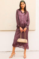 Katalina Skirt Set - Plum