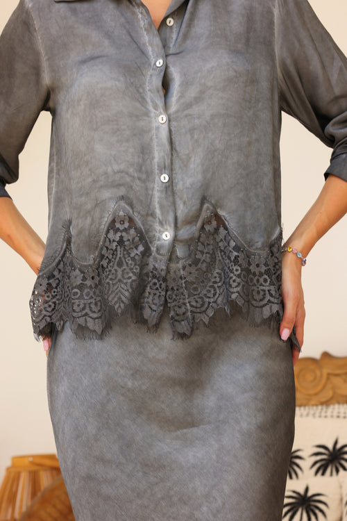 Katalina Skirt Set - Slate