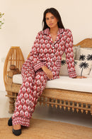 Joya Pants Set - Cherry
