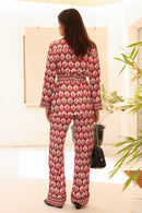 Joya Pants Set - Cherry