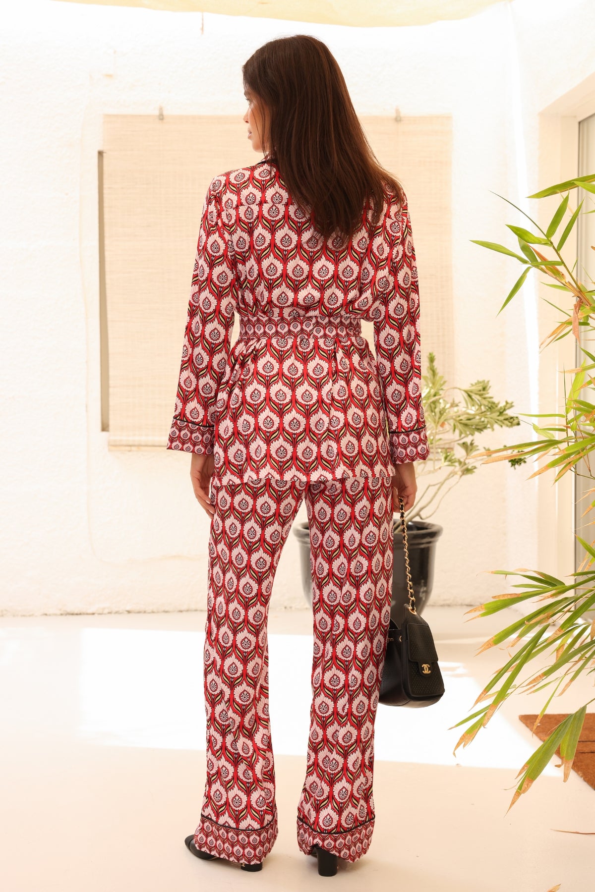 Joya Pants Set - Cherry