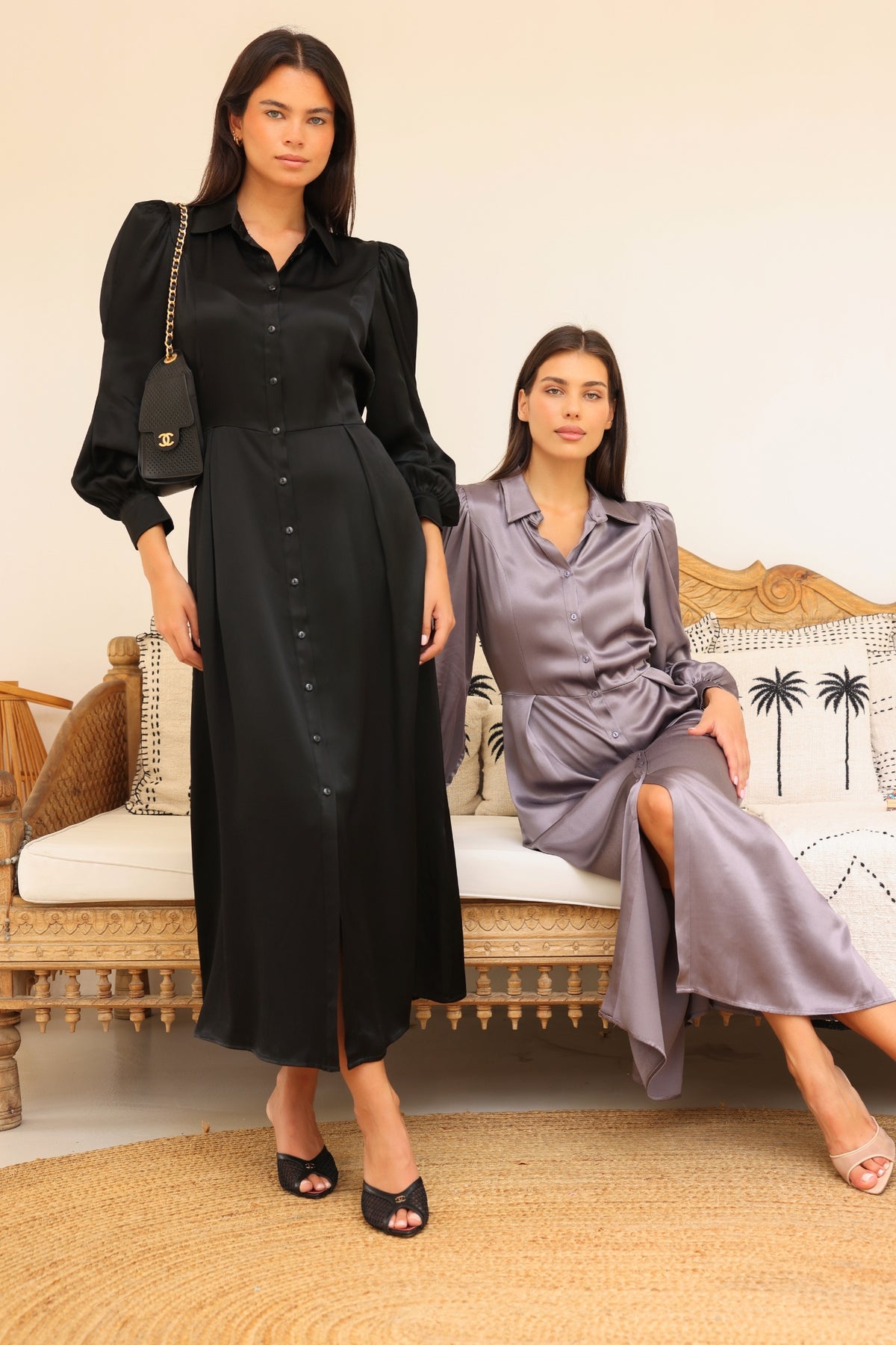 Habiba Shirt Dress - Black