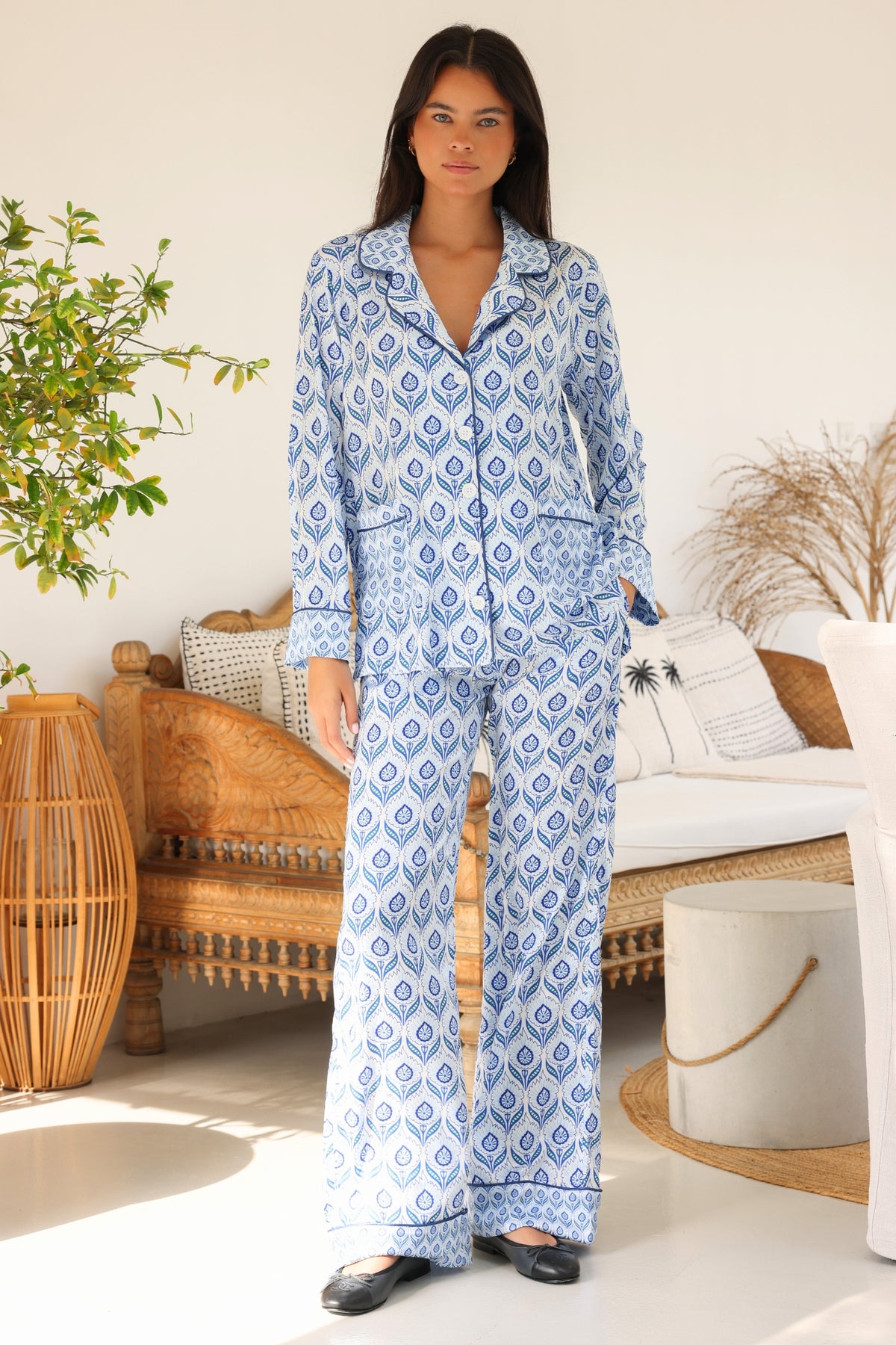Joya Pants Set - Classic Blue