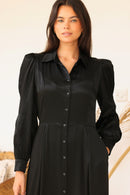 Habiba Shirt Dress - Black