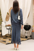 Katalina Skirt Set - Steel Blue