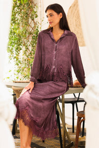 Katalina Skirt Set - Plum