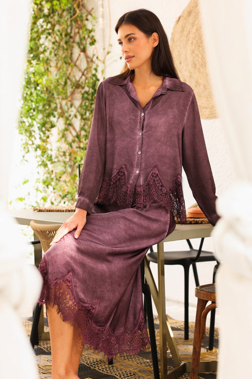 Katalina Skirt Set - Plum